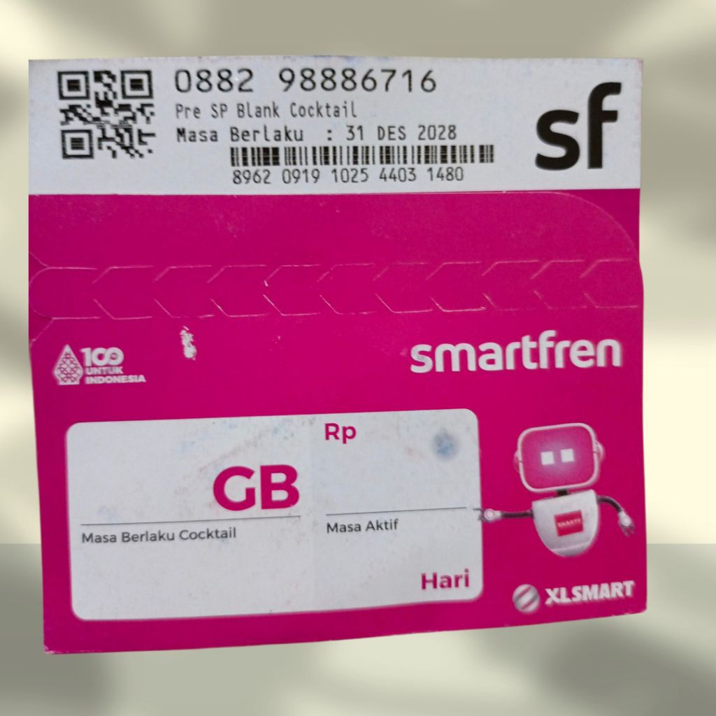 nomor cantik smartfren 88 2 98886 71 6 isi kuota 3gb jaringan 5G