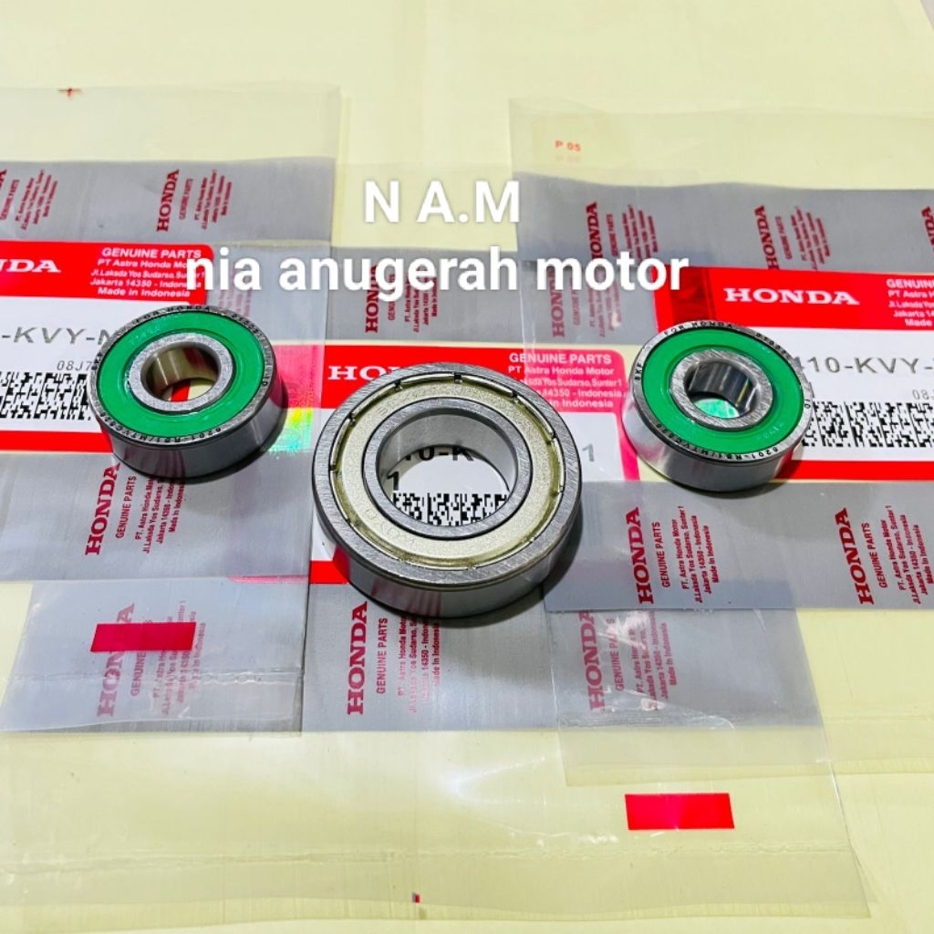 Bearing laher roda depan+belakang Honda KVY beat karbu Scoopy karbu spacy karbu 3 aitem
