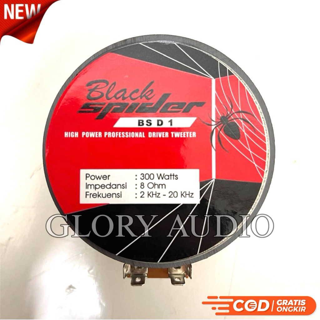 DRIVER CAR TWEETER BLACK SPIDER BS D1 ORIGINAL TWEETER BLACKSPIDER BS D 1