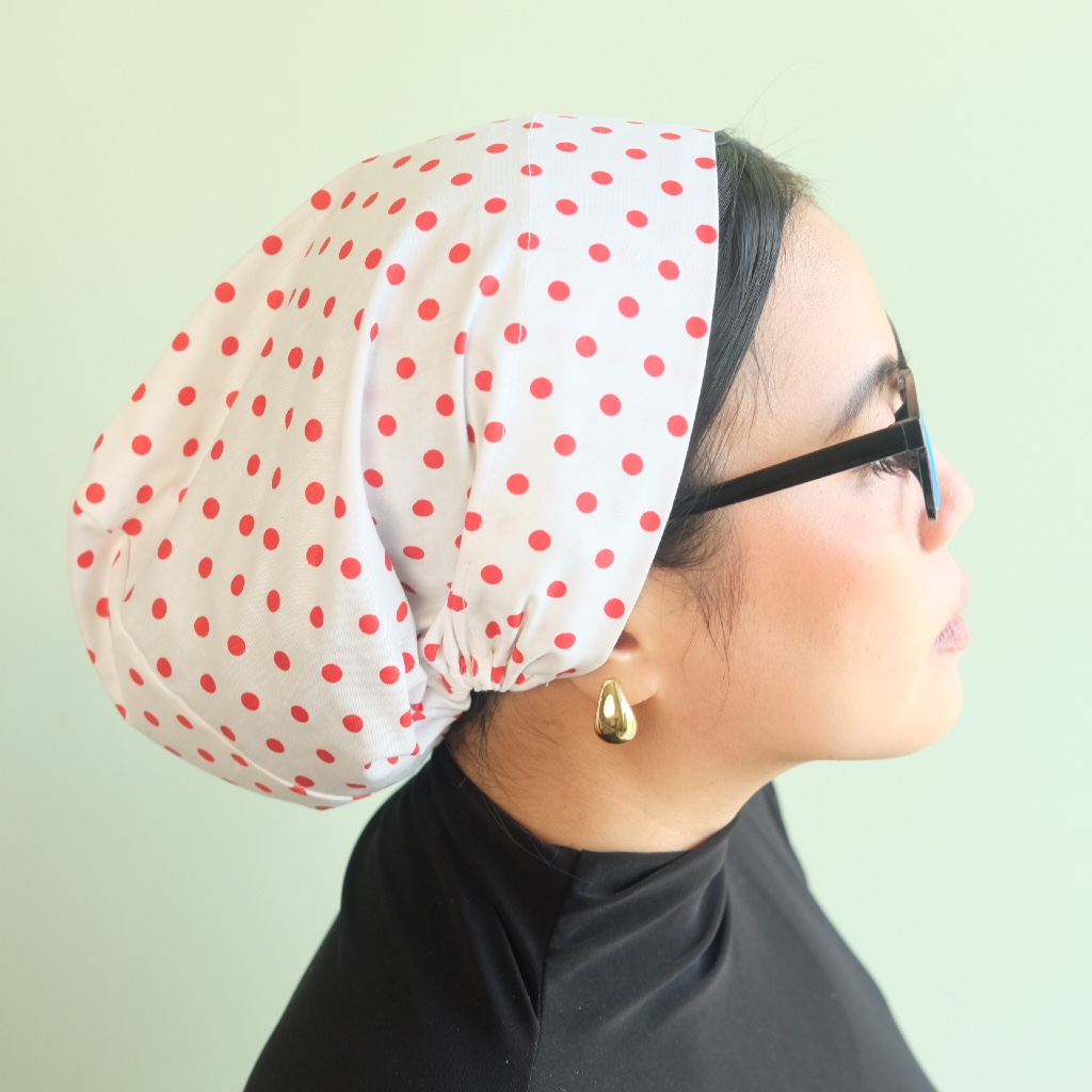 Winonamodest - Sofia Instant Turban Polkadot Series | Ciput Tali Serut | Cotton cap | Aksesoris Hija