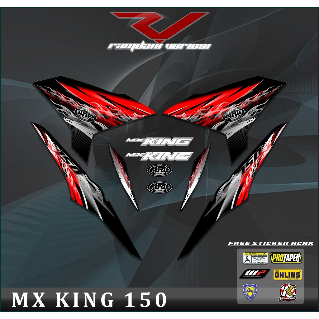 STRIPING JUPITER MX KING/STIKER MX KING 150/VARIASI STIKER MX KING 150