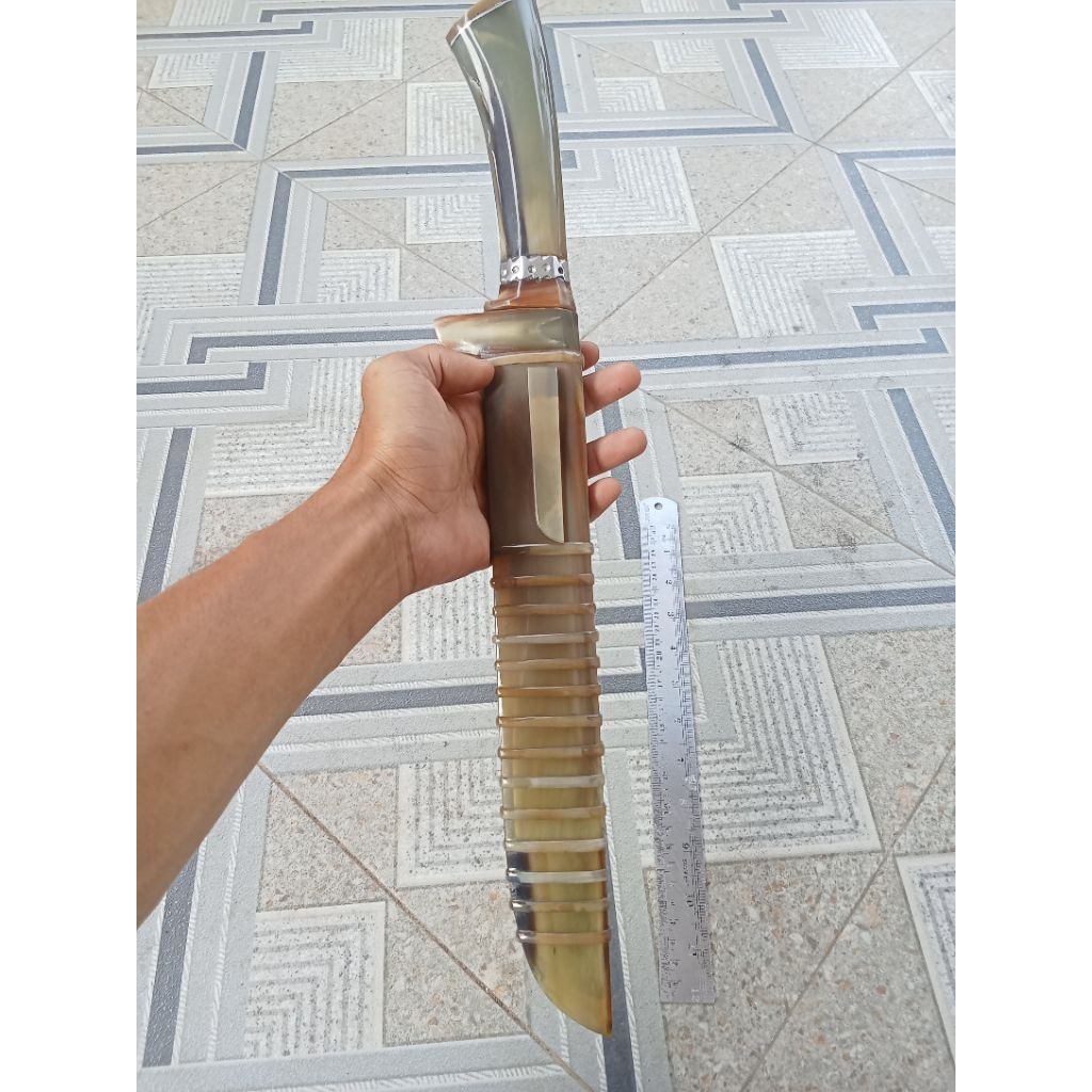 golok pisau sembelih pull tanduk kerbau bule