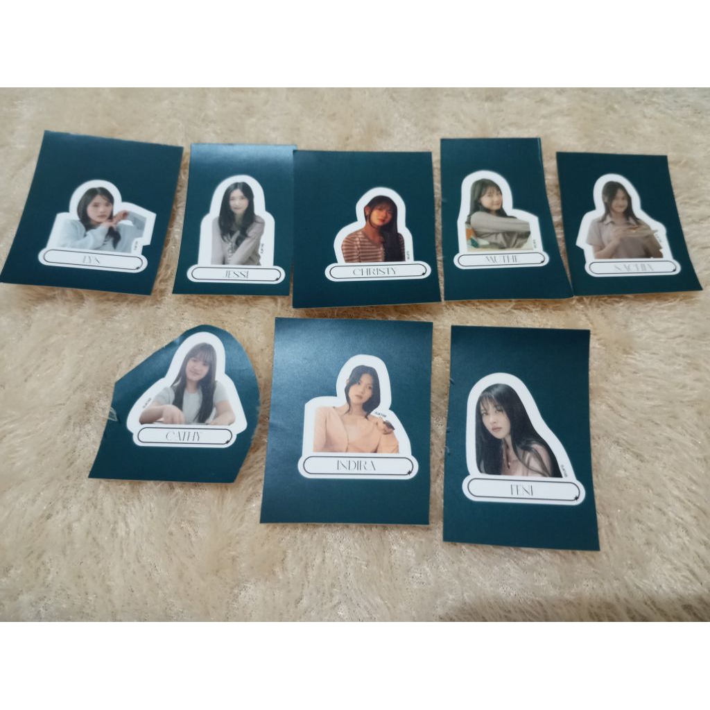 OFFICIAL STIKER JKT48 DARI KALENDER GAZE OF DREAM 2025 /MEMBER CHRISTY, MUTHE, JESSI, NACHIA, LYN, F