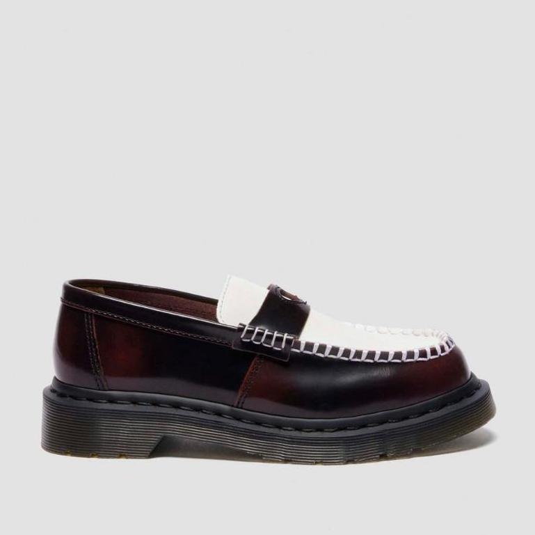 DR MARTENS PENTON HEART Patent Lamper Smooth Cherry Red/White ORIGINAL 100%