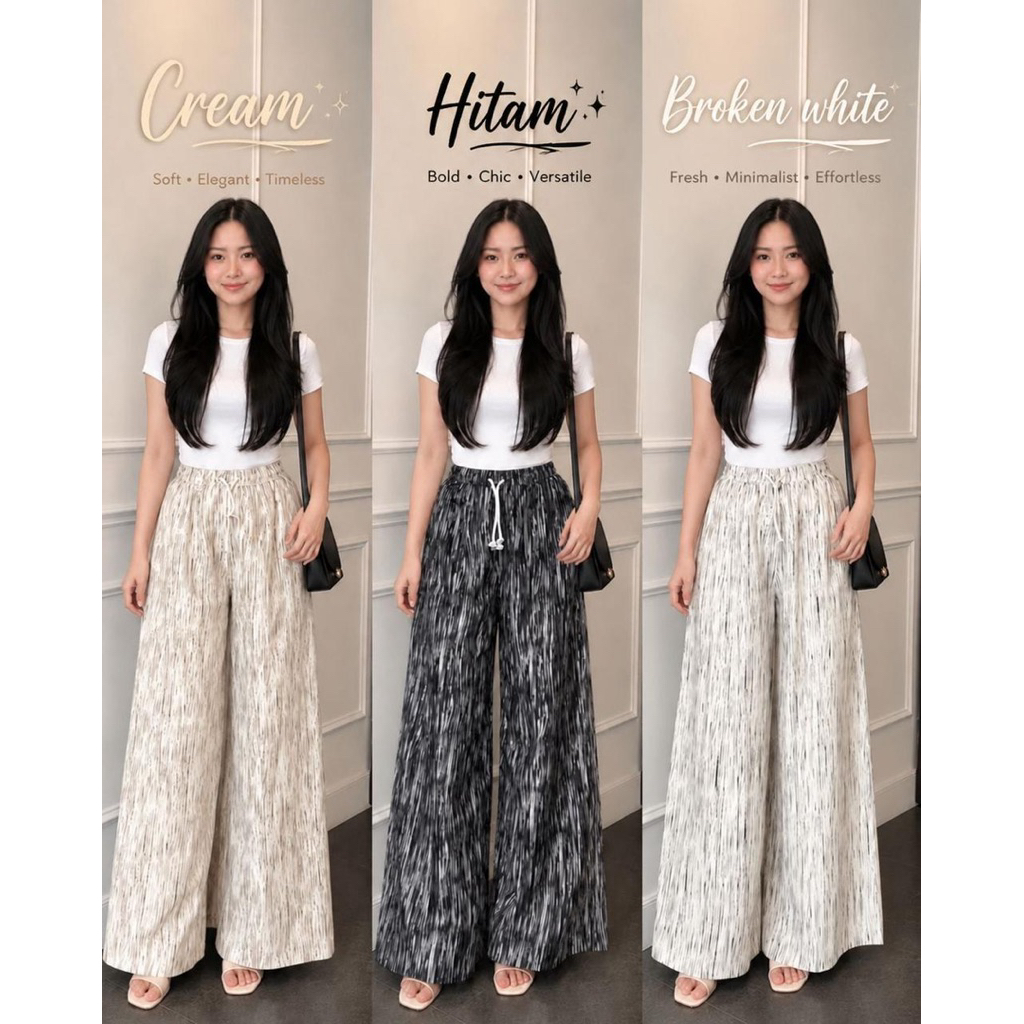 KULOT ABSTRAK VIRAL CELANA PANJANG MOTIF KEKINIAN ABSTRAK KATUN PREMIUM