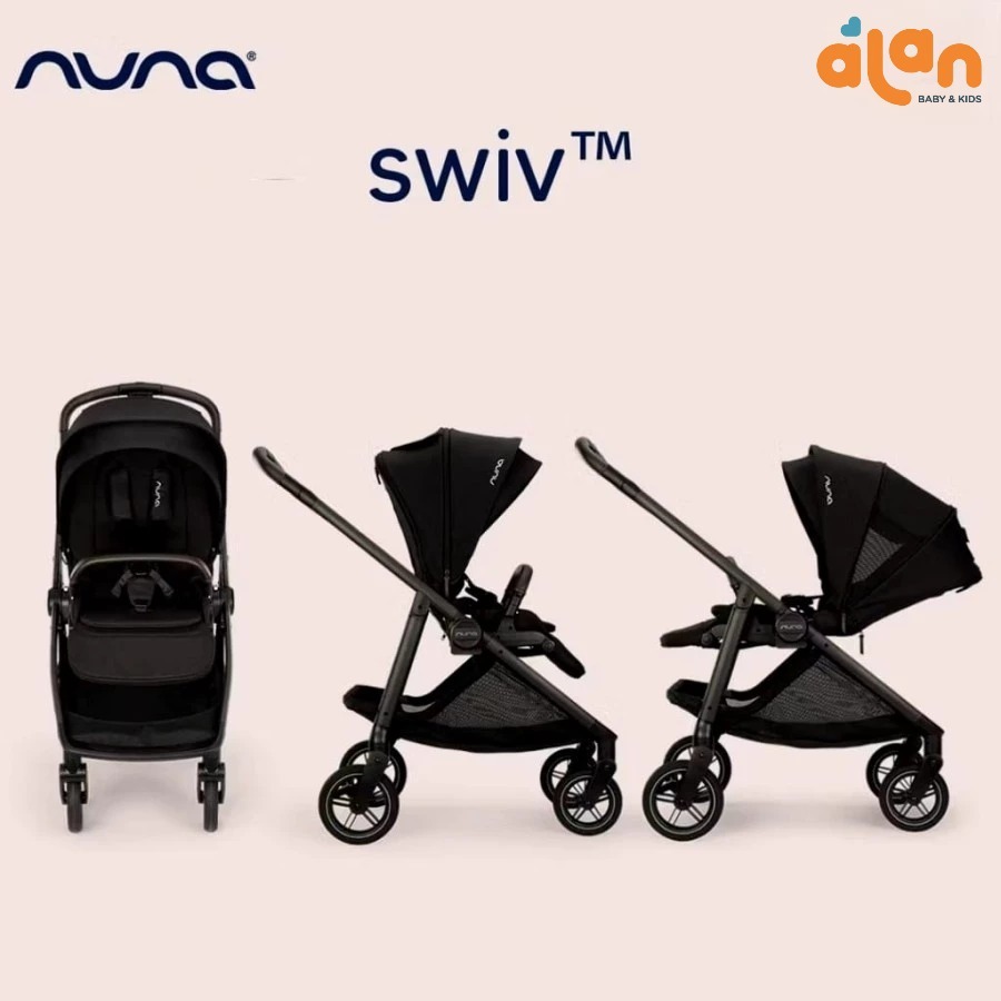 Stroller Nuna SWIV Caviar + Pipa Lite RX