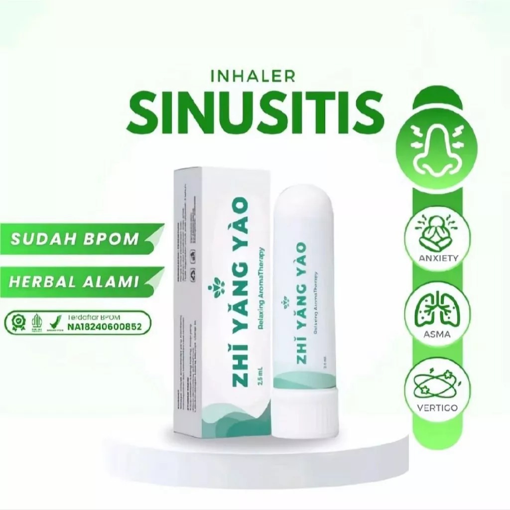 Zhi Yang Yao Inhaler Sinusitis - Inhaler Herbal Terapi Hidung Tersumbat dan Vertigo BPOM