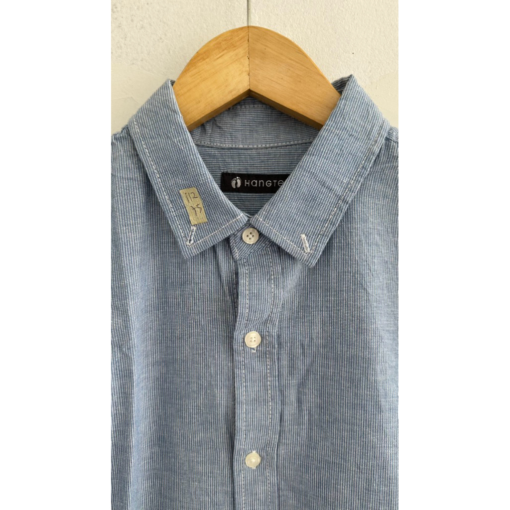 KEMEJA SALUR BIRU HANGTEN XL LD 112