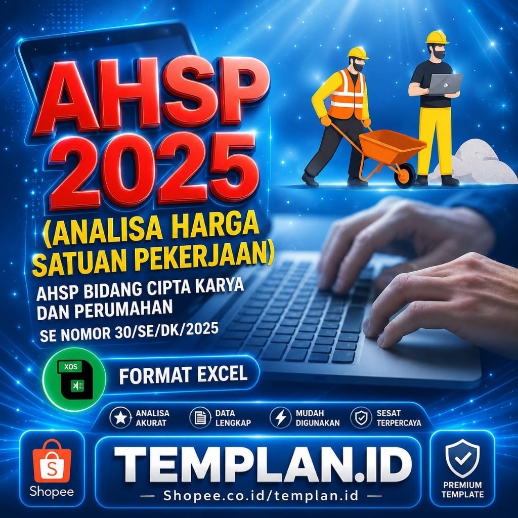 Excel Template AHSP 2025 & RAB Konstruksi - Cocok Untuk Estimator Dan Kontraktor