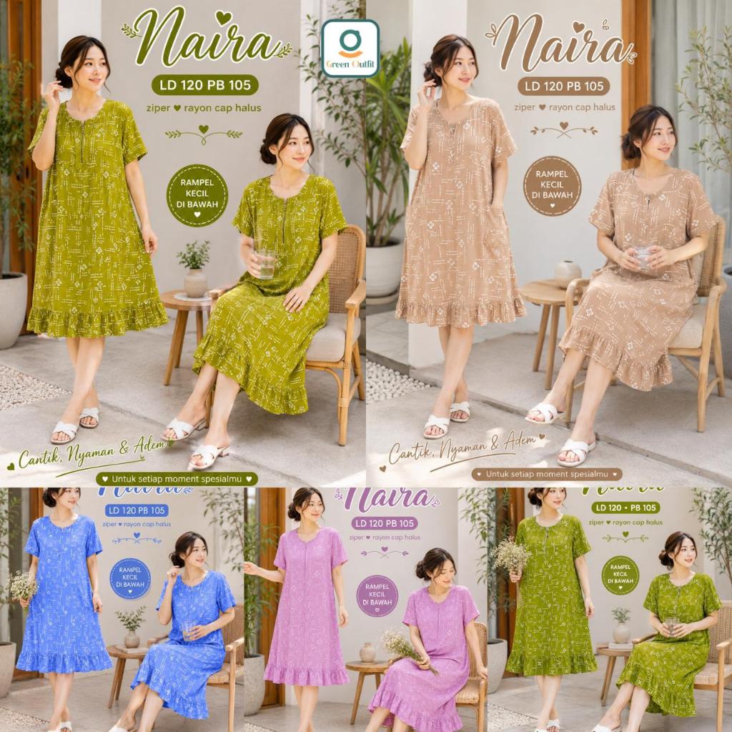 Daster Tidur Wanita Motif Acak, Bahan Kaos Tebal & Lembut