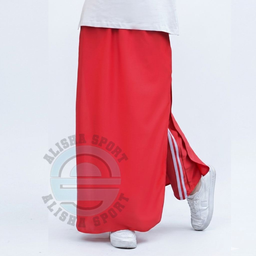 ROK CELANA TRAINING MERAH POLOS OLAHRAGA MUSLIMAH /ROCELA BAWAHAN SPORT WANITA SYAR'I