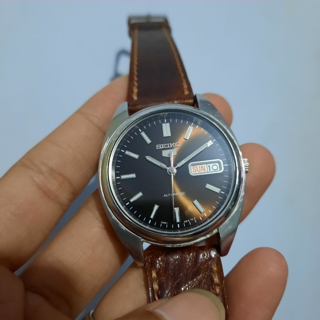 RARE  Seiko 5 Automatic SNXA13K1 Coffee Brown Dial Sunbrust SNXA13 7S26-0430 Not SNXS79 SNXS77