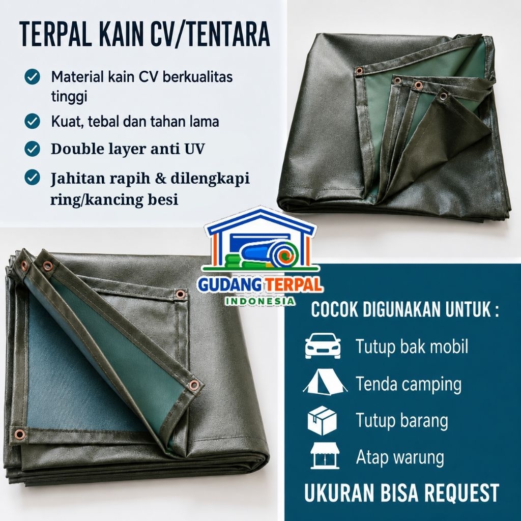 Terpal Kain CV Tentara (Meteran/Eceran)