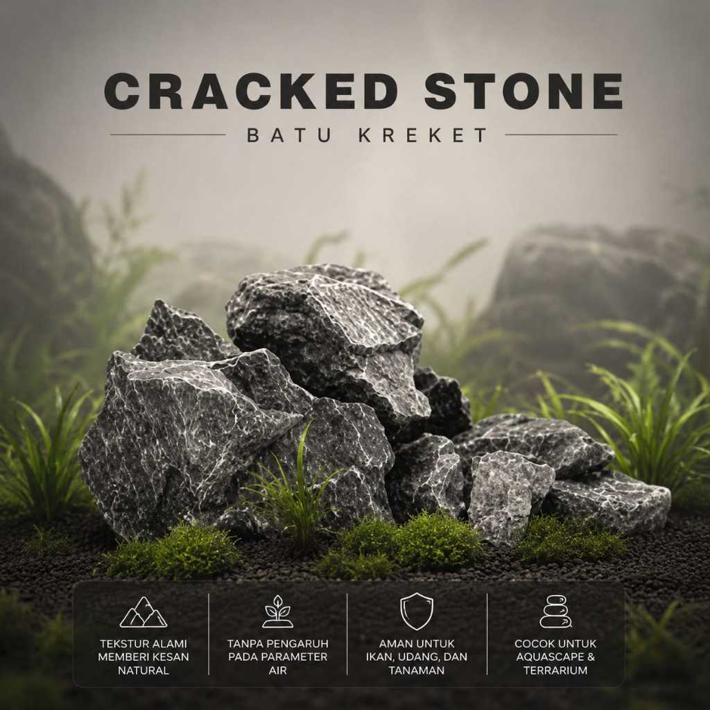 Batu kreket aquascape aquarium 1kg / Batu creket aquascape aquarium 1kg
