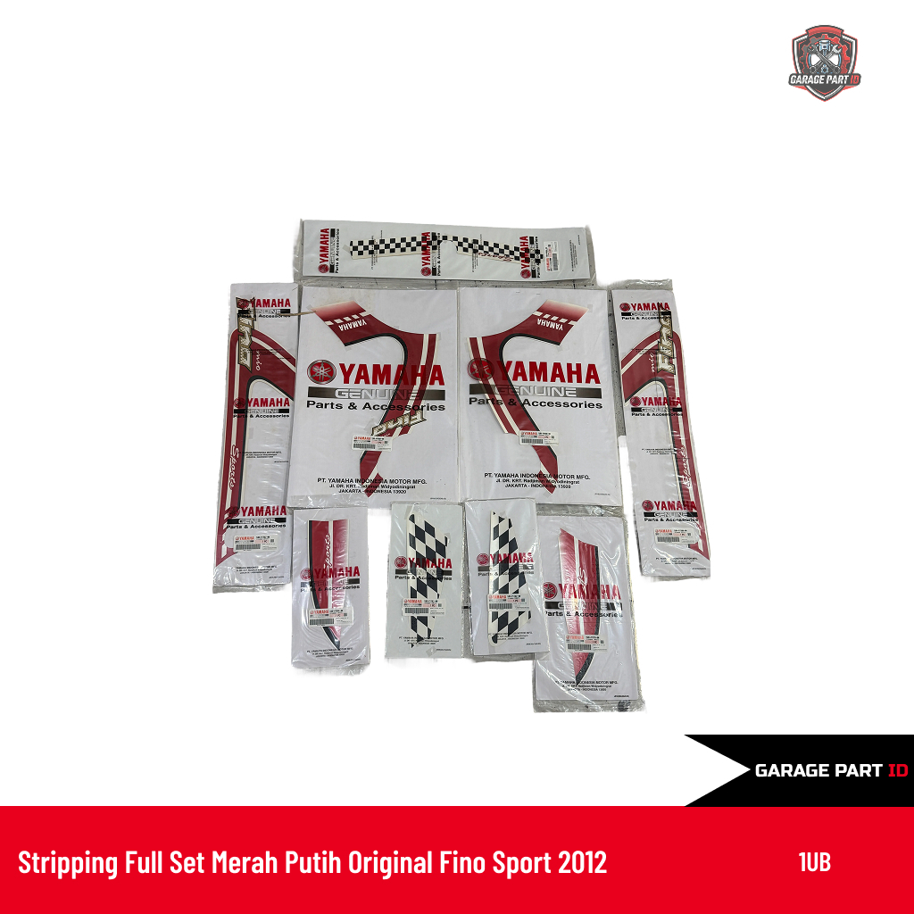Stripping Full Set Merah Putih Original Fino Sport 2012