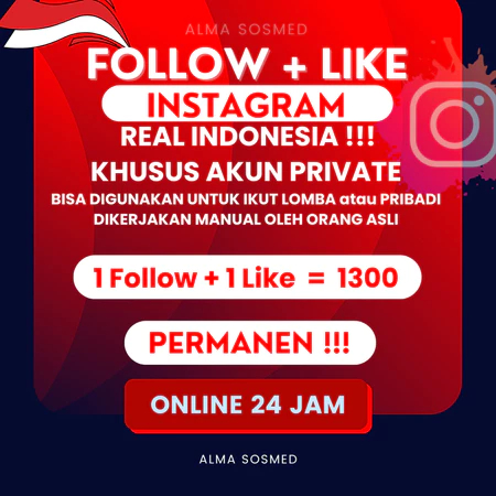 Jasa Followers Instagram Real Indo Permanen | Akun Private Bisa | Bukan Bot | Manual Follow | Ada Da