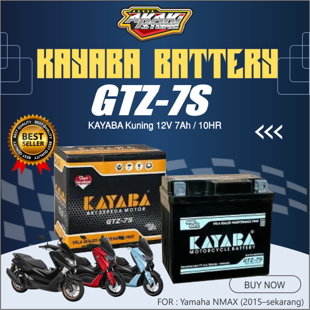 Aki Motor KAYABA KYB GTZ7S AKI MOTOR GTZ7S 12V 7Ah NMAX MOTOR