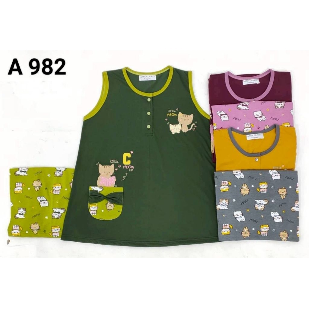 GAM _ Babydol Setelan Anne Claire Jumbo Kutung HP Celana Pendek Dewasa Ukuran XL - 2L (Geser Banyak 