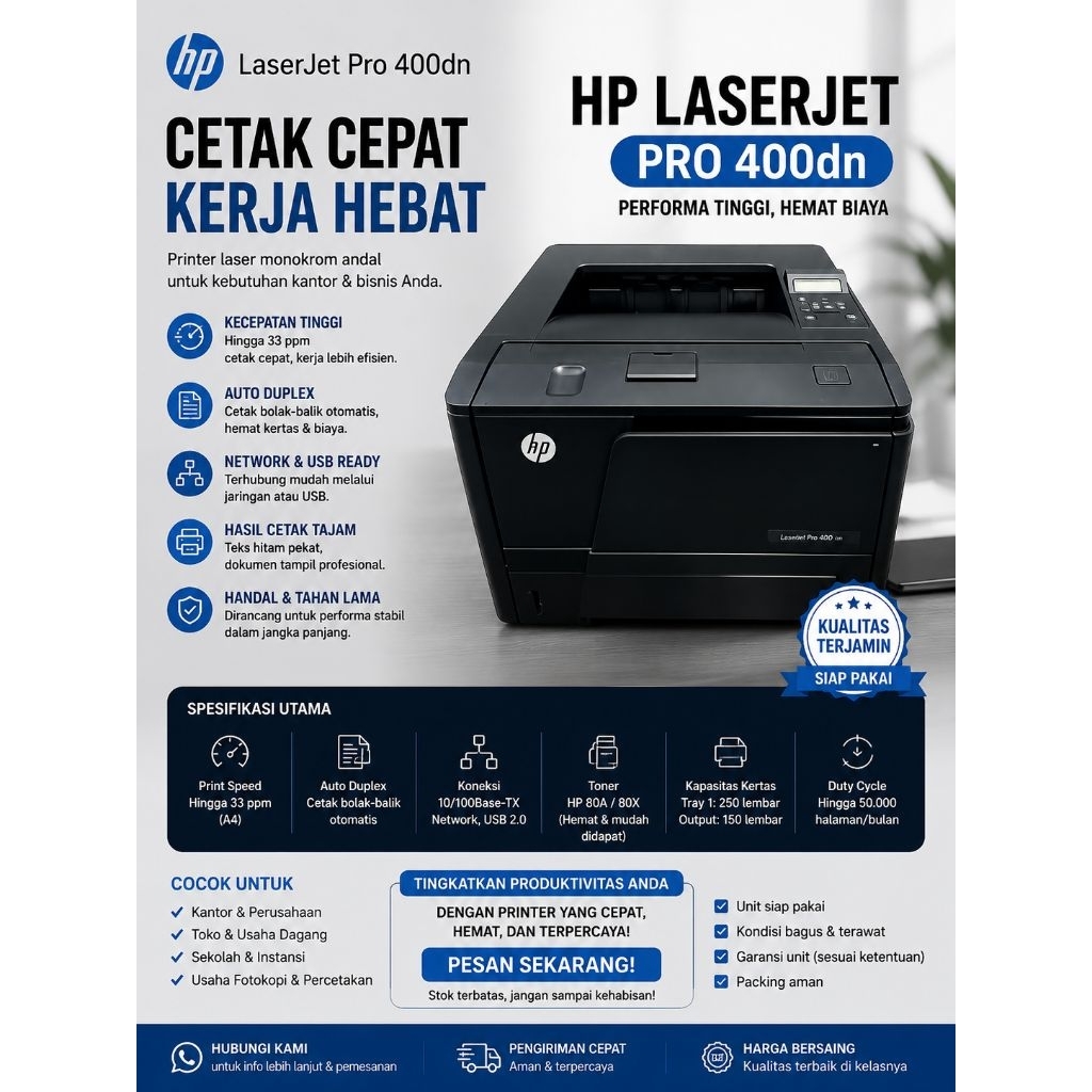 printer HP laserjet pro 400n