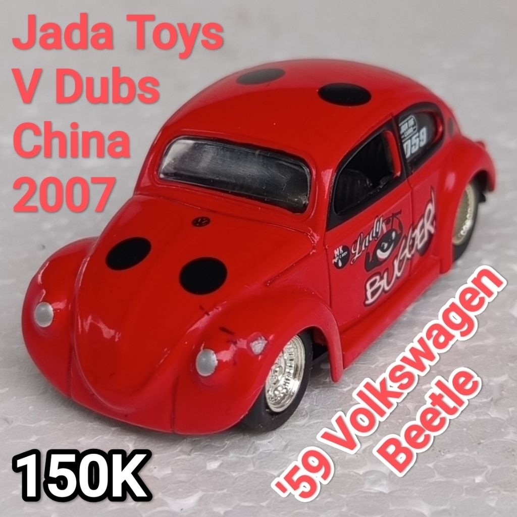 Diecast Jada Toys skala 64 V Dubs 59 VW Volkswagen Beetle Bug Kodok Bugger Loose