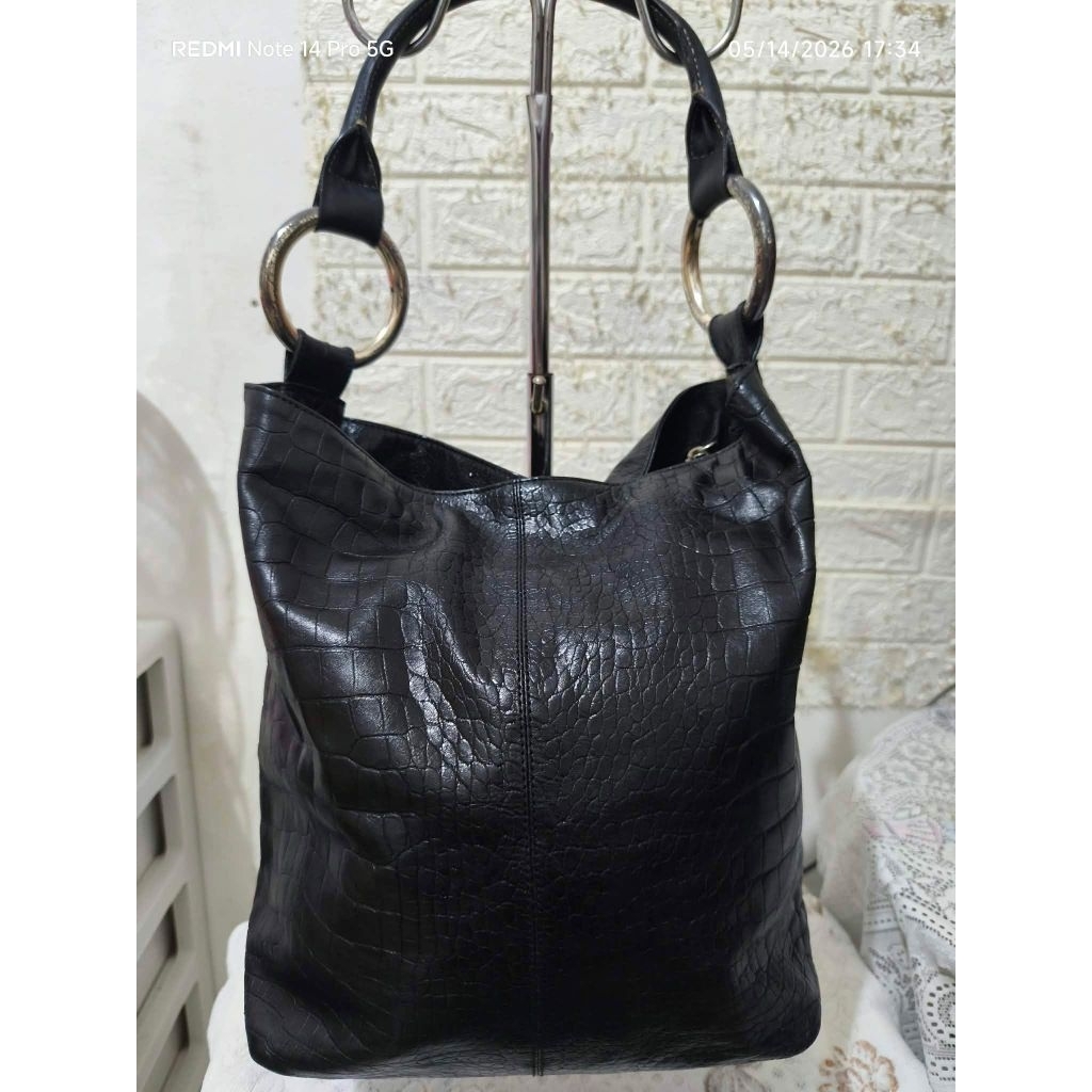 TAS SHOULDER HOBO SEQUOIA KULIT ASLI CROCO SECOND