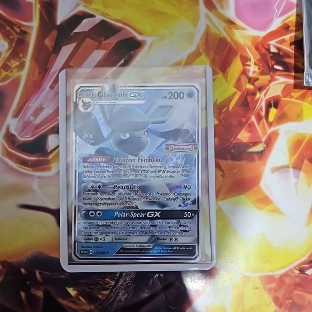 kartu pokemon tcg indonesia Glaceon GX 085/SM-P promo indomaret