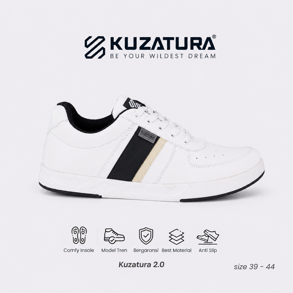 Sepatu Pria Putih Original NC TPR Sneakers Casual Premium Murah Spatu Kasual Cowok Keren