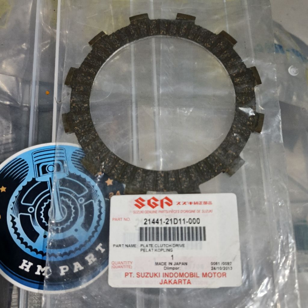 Kampas Kopling Suzuki Satria 2 Tak Original 6 Speed Original 21441-21D11-000