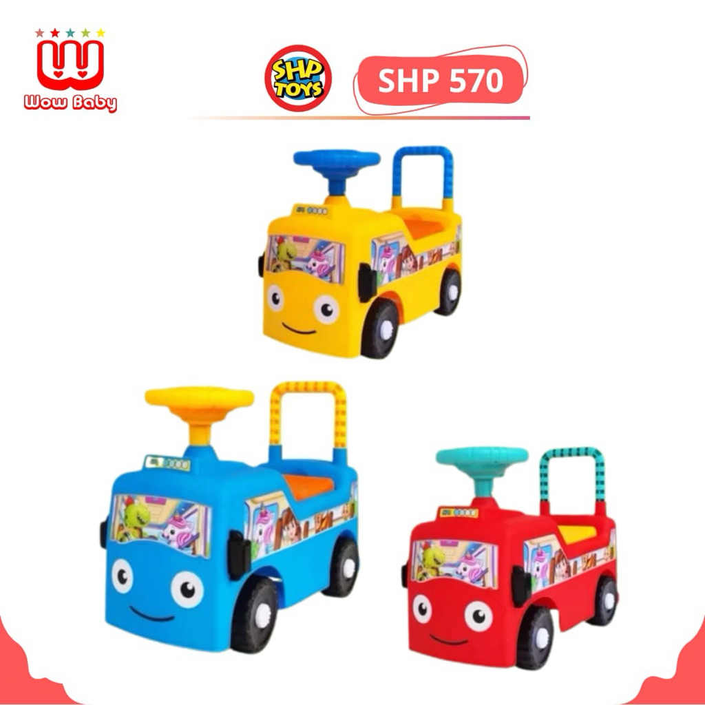 SHP TOYS 570 // SHP TOYS 709 MIMO TOLOCAR RIDE ON BUS TAYO