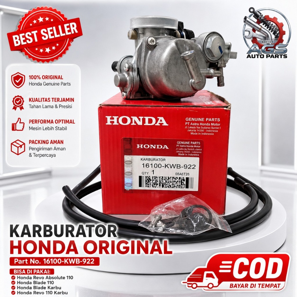 Karburator Honda Revo Absolute Blade 110 Original AHM 16100-KWB-922 Karbu Keihin Ori Honda