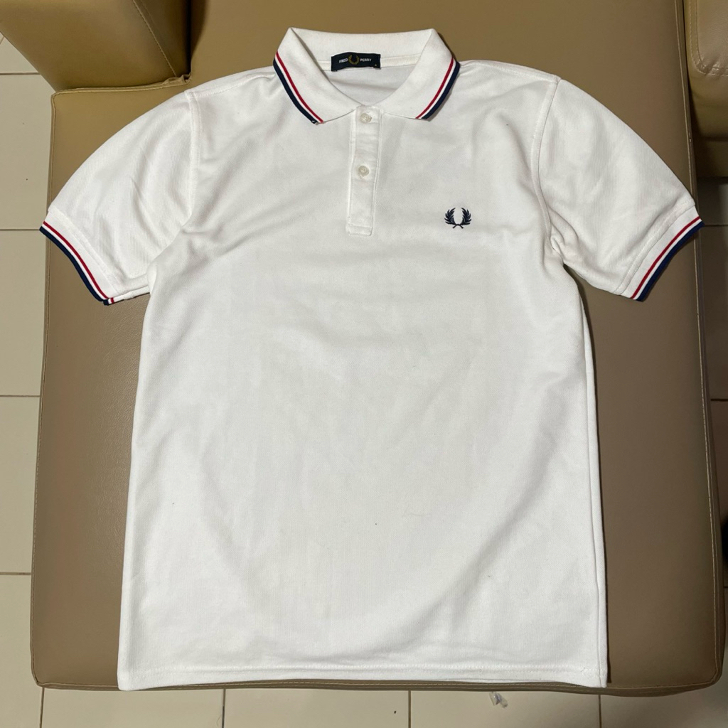 Kaos Polo Fred Perry White Lis