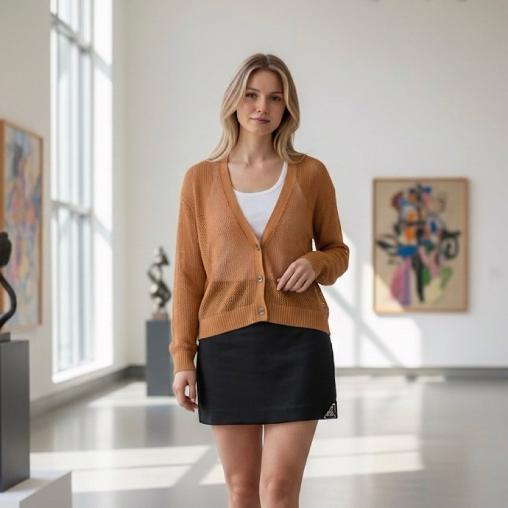 UNIQLO Mesh Short Cardigan / Cardigan Uniqlo Wanita / Size XL