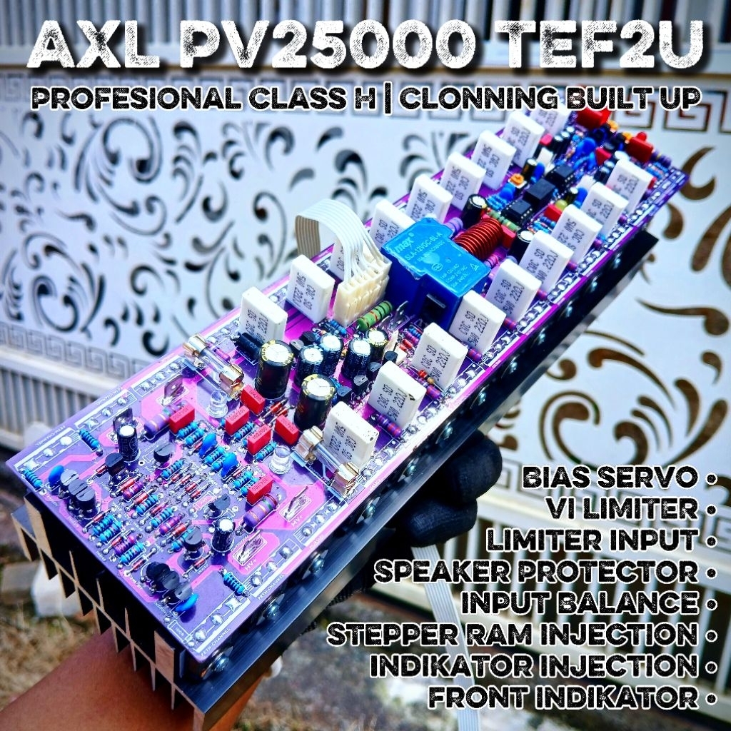 Driver AXL PV25000 TEF 2U | Class H | Profesional Driver Amplifier | Clonning Built up