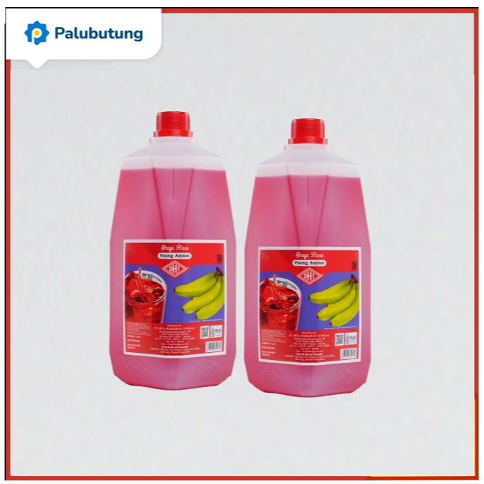 PALUBUTUNG - Bundling Sirup DHT Pisang Ambon Asli Makassar 2 Liter (2Pcs) - Sirup Pisang Ambon Khas 