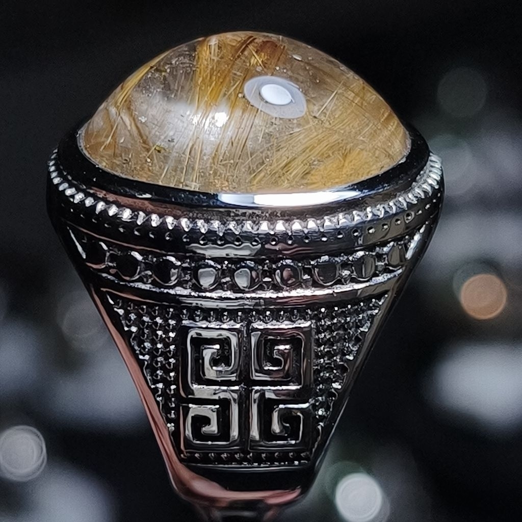 BATU KINYANG RAMBUT EMAS ring size 8