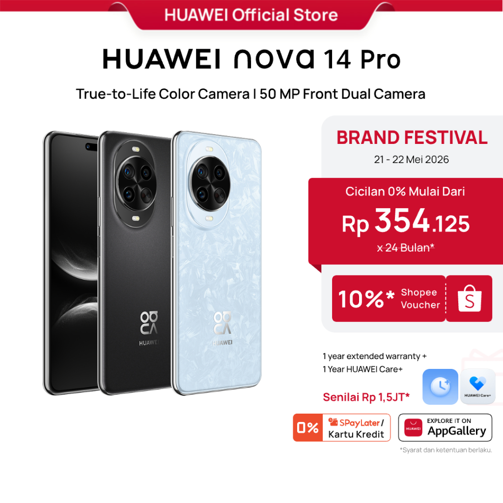 [Brand Festival] HUAWEI nova 14 Pro Smartphone l True-to-Life Color Camera | 50 MP Front Dual Camera