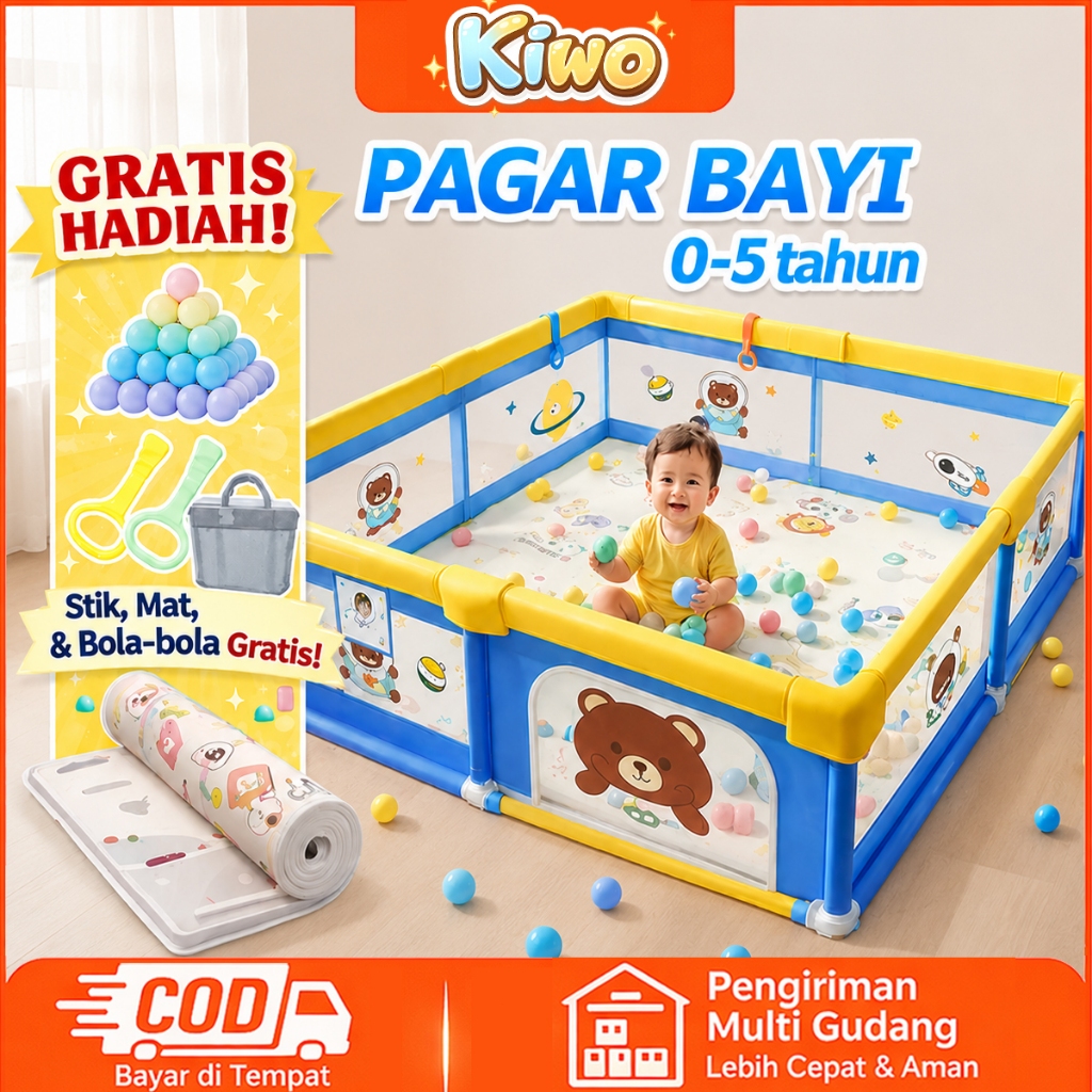Pagar Bayi Bermain Mandi Bola Anak Pembatas Kasur Pagar Bayi Pagar Mainan Anak Playground Anak