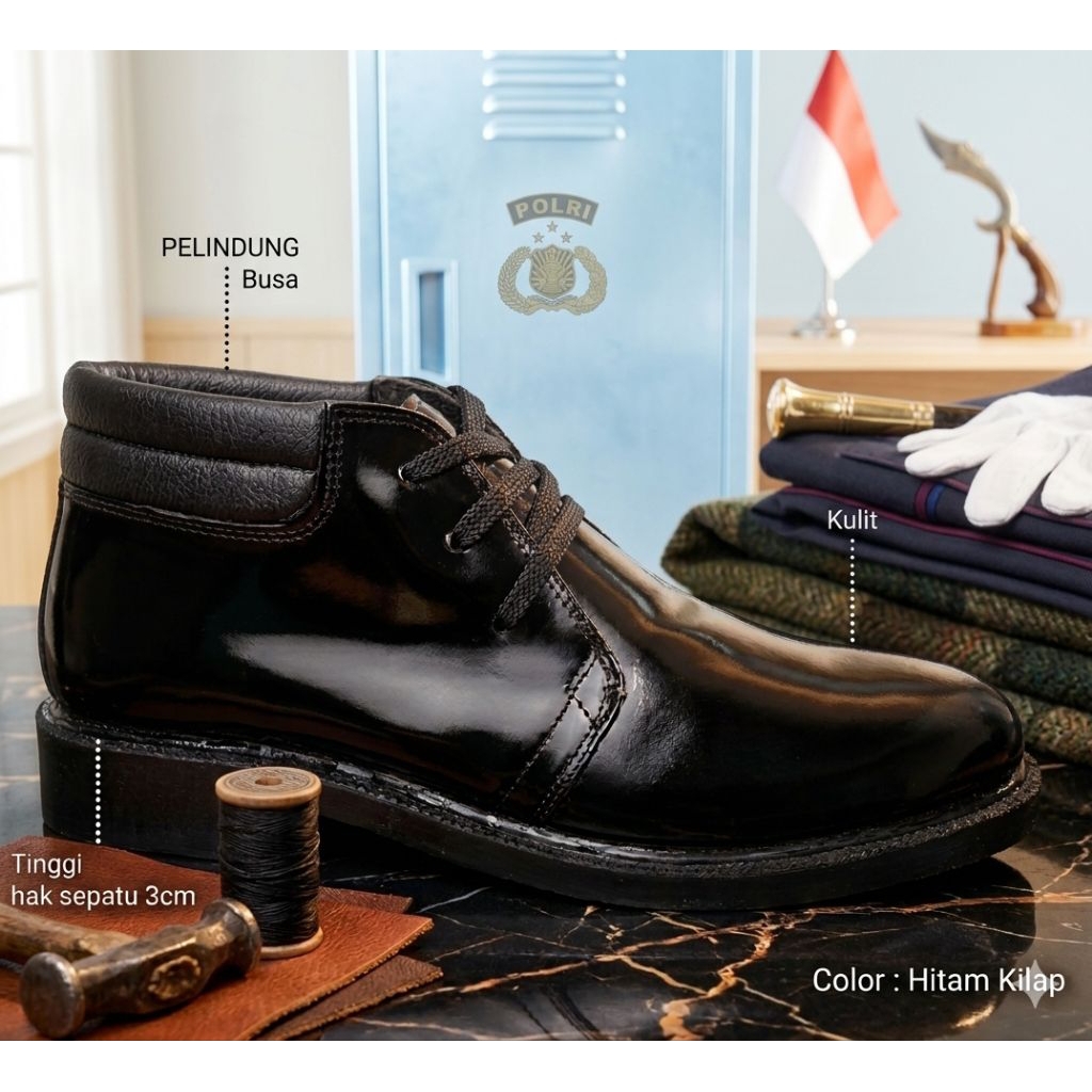 Sepatu Akpol Polri Jatah Original