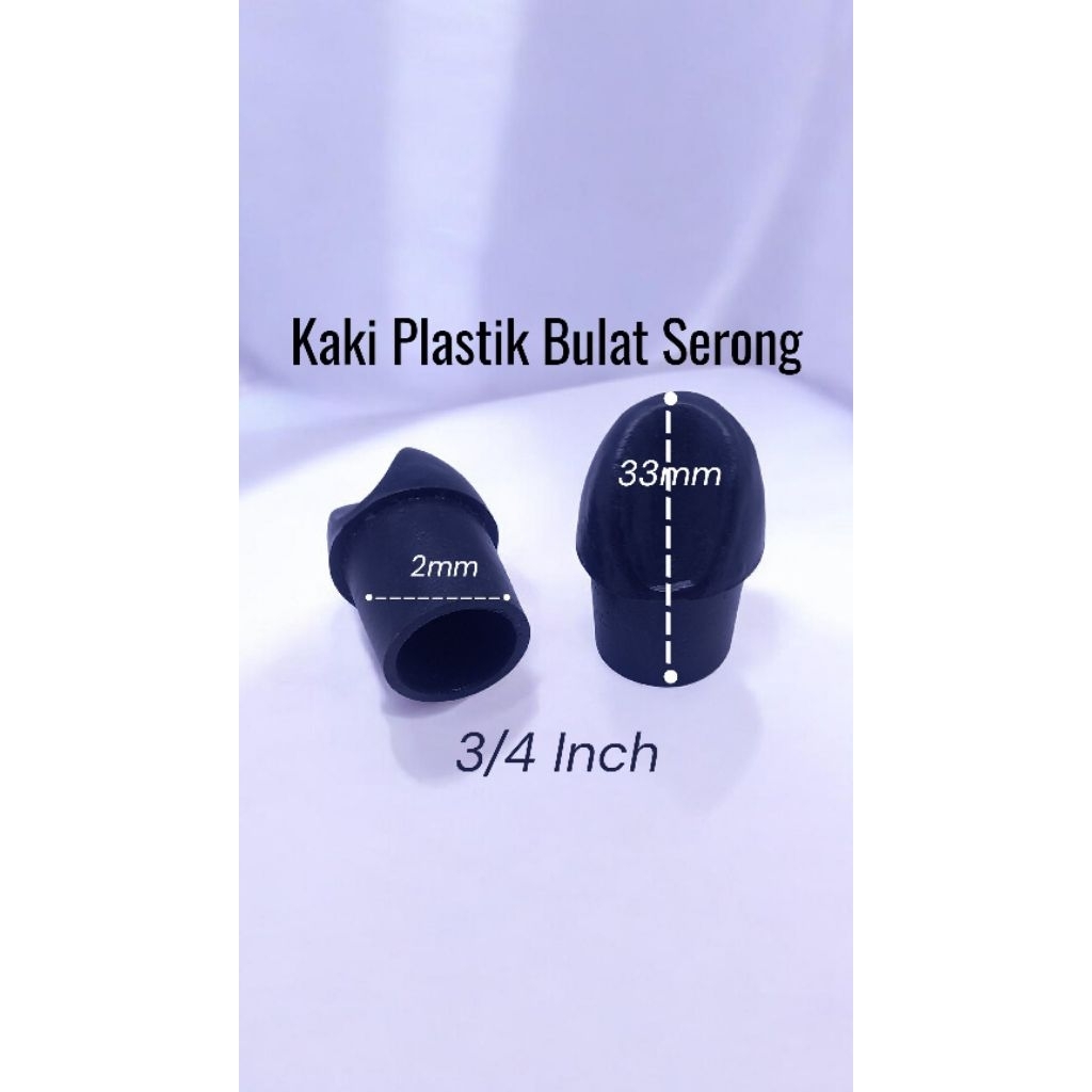 Kaki Plastik Bulat Serong 3/4 Inch Penutup Pipa Kursi Meja Lipat Kuliah