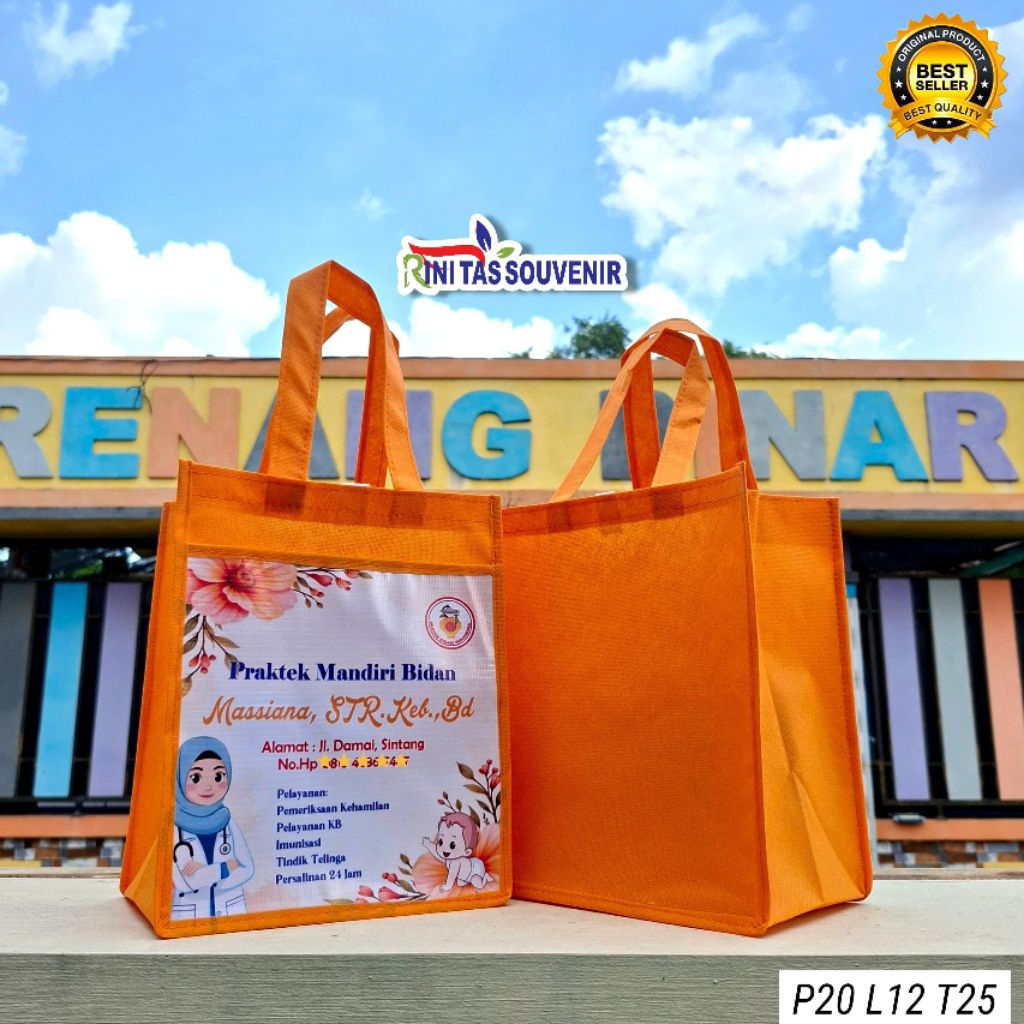 TAS SOUVENIR BIDAN KANTONG TAS PARTUS BIDAN TAS KANTONG KAIN