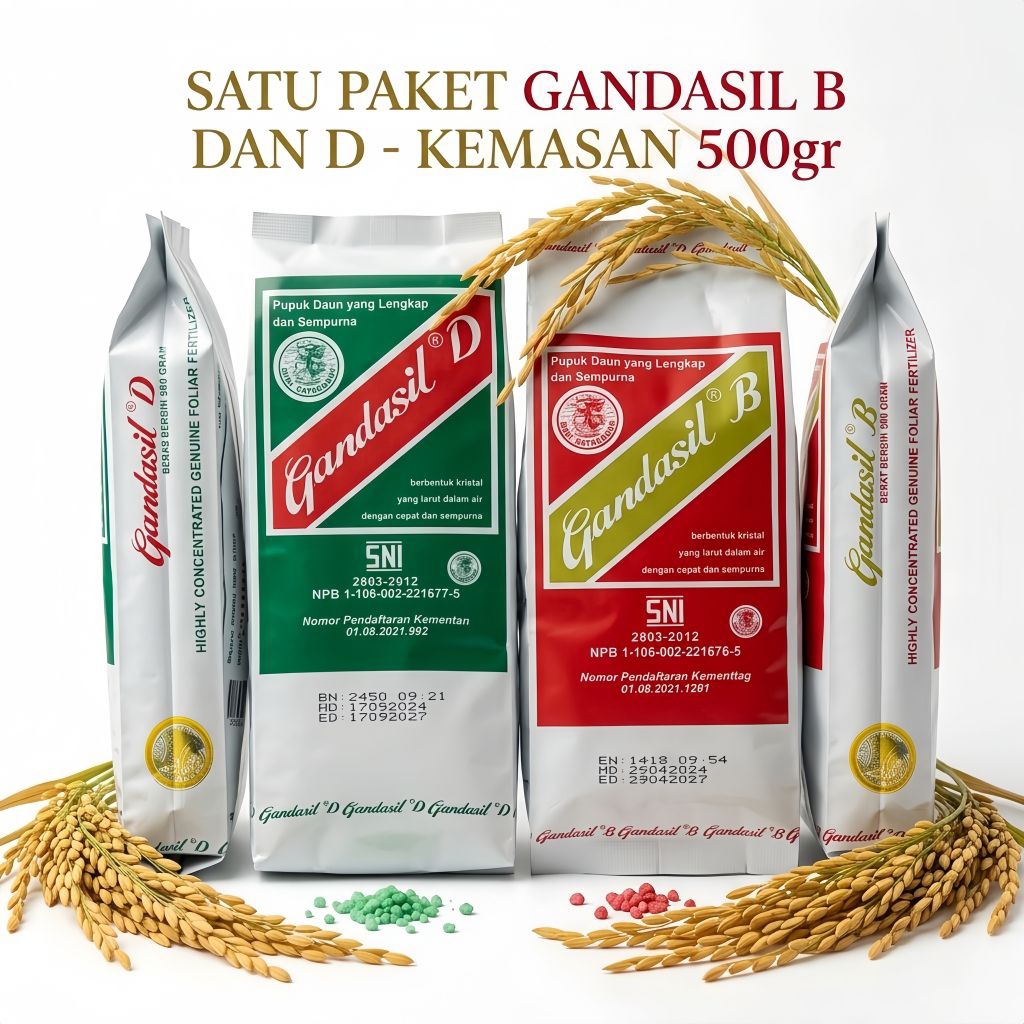 Pupuk Gandasil B dan D Paket hemat 1kg Nutrisi Tanaman Lengkap