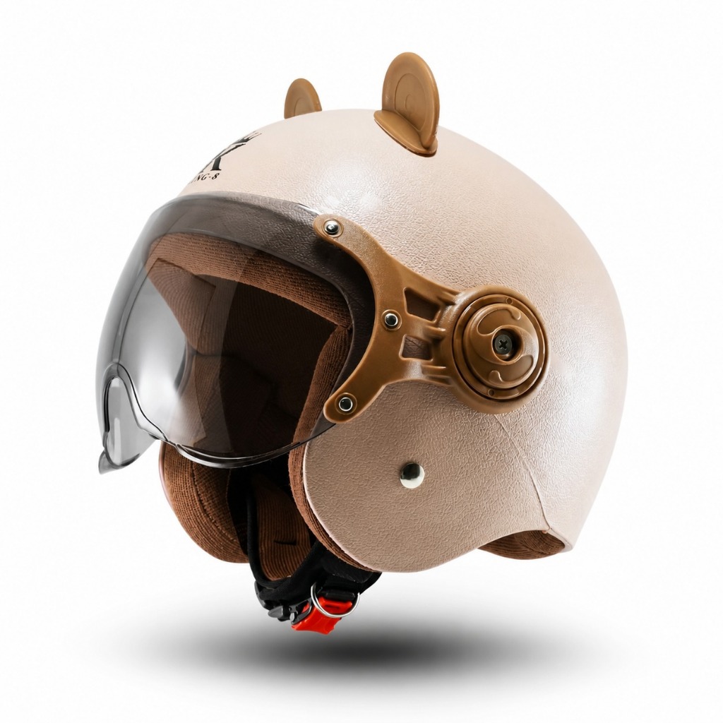 Helm Bogo Wanita Terlaris King8 Leony Hijab Friendly Busa Coklat Helem Dewasa Cewe Cowo Terbaru