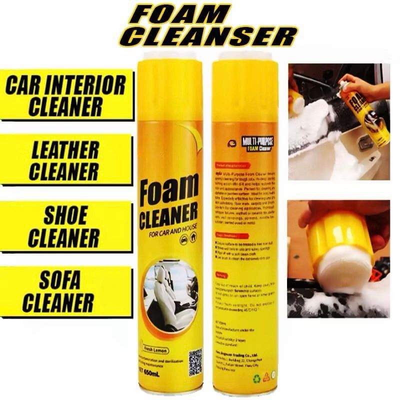 < SJA > SPRAY BUSA PEMBERSIH INTERIOR MOBIL FOAM CLEANER LEATHER 650 ML / FOAM CLEANER PEMBERSIH INT