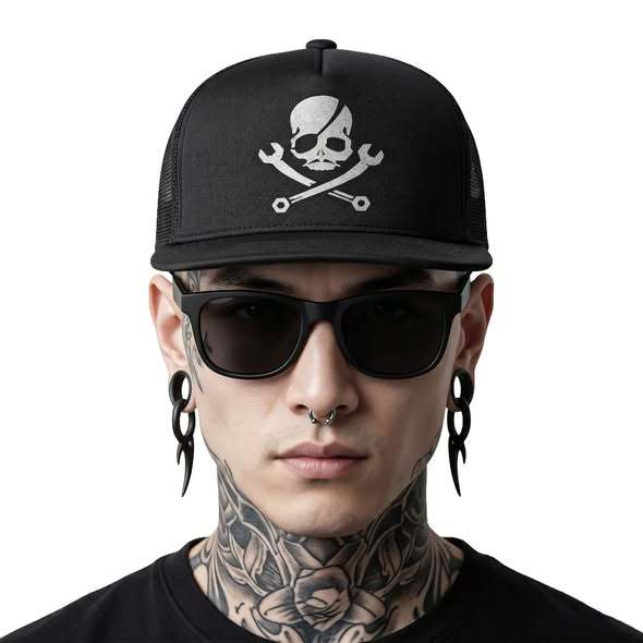 Superman Is Dead - Logo white - Cap / topi trucker jaring