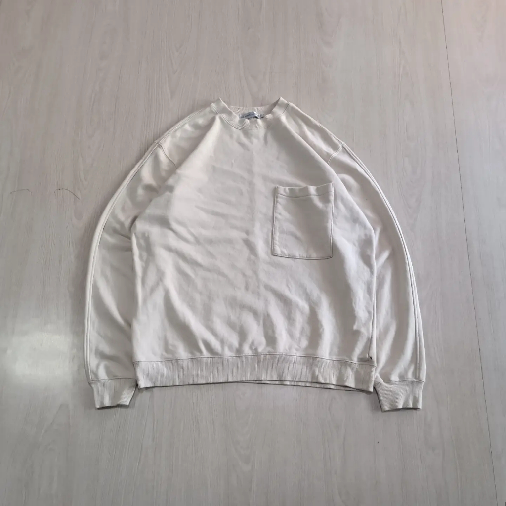 LIFUL MINIMAL GARMENTS POCKET CREWNECK