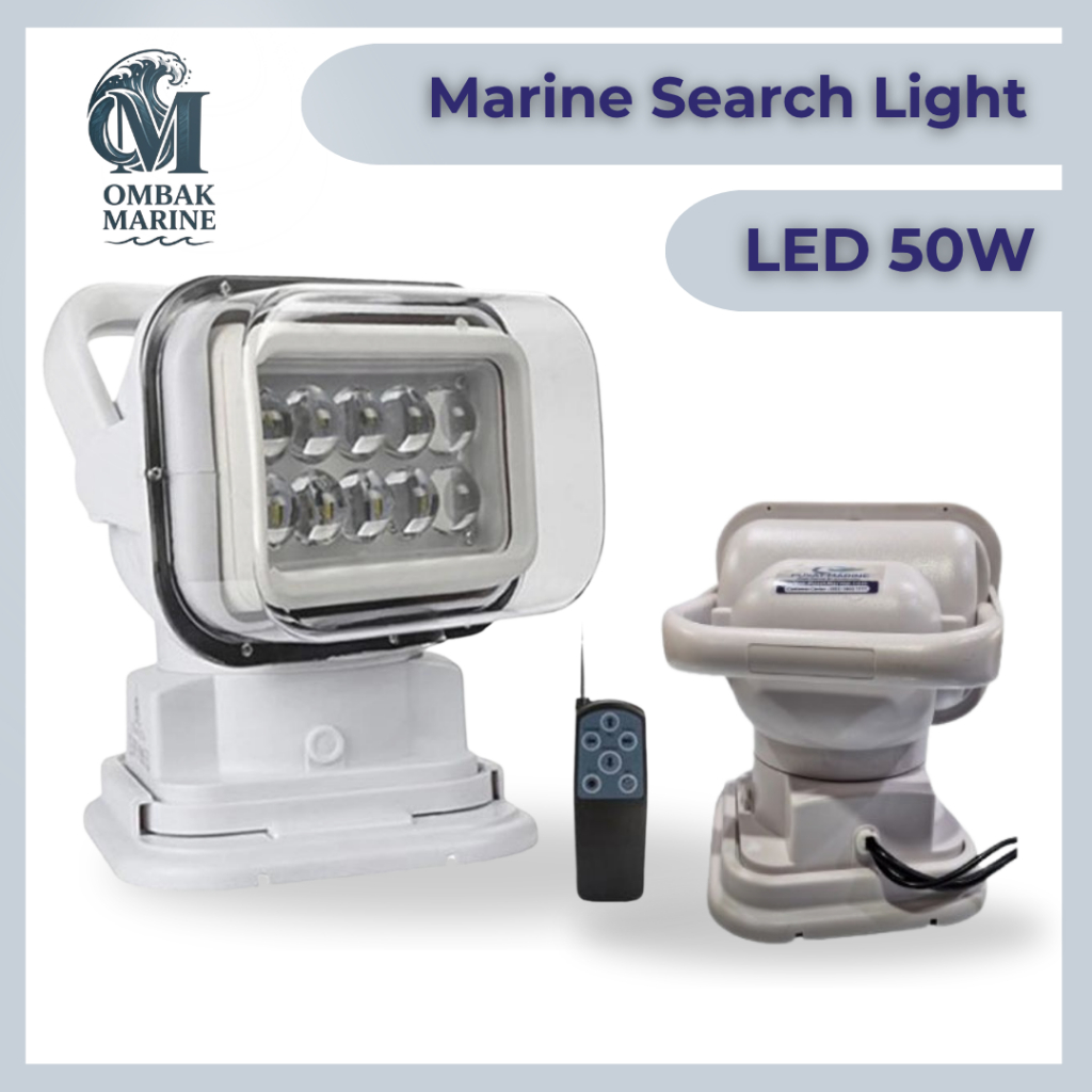 Lampu Sorot Kapal LED 50W Remote  / Search Light LED 50W Remote / Lampu Sorot Kapal Tanpa Kabel