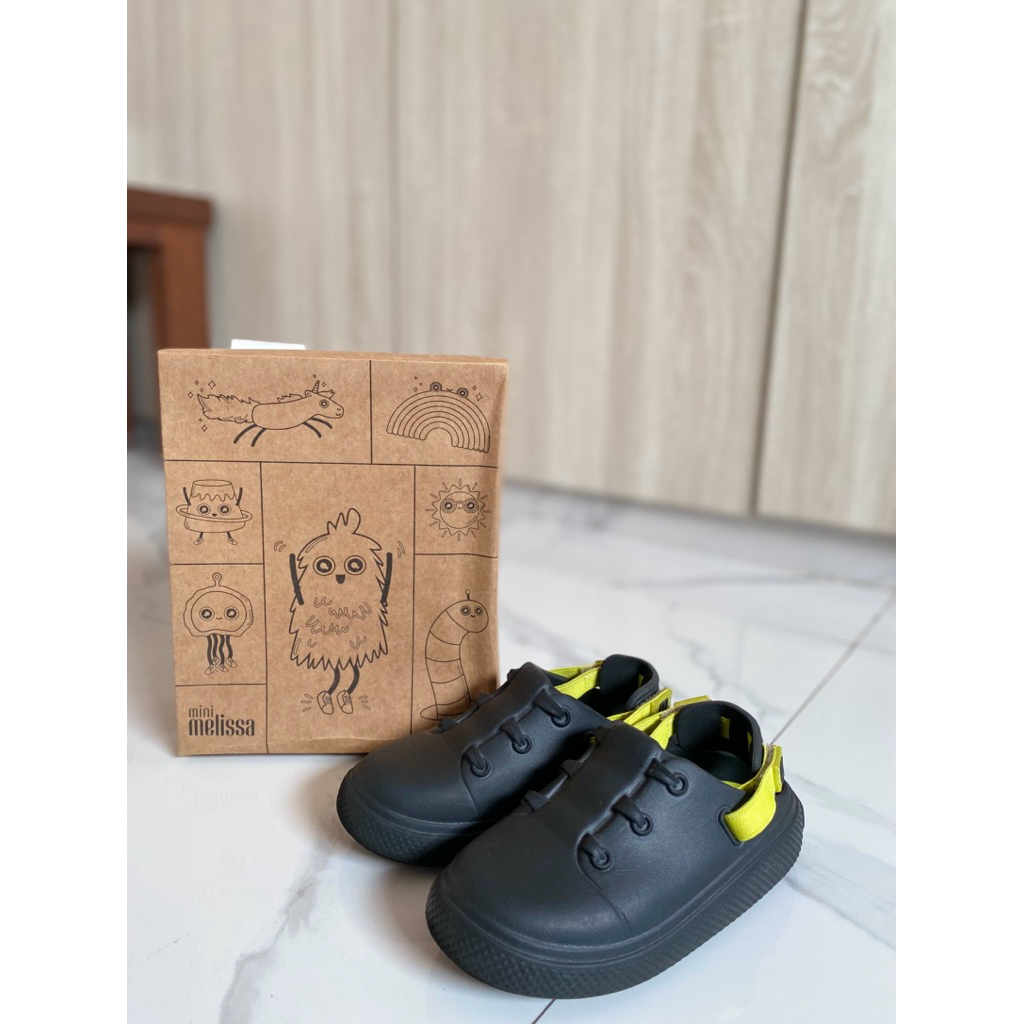 M1NI M3LISSA Charlie Black Green | Kids Shoes | Preloved