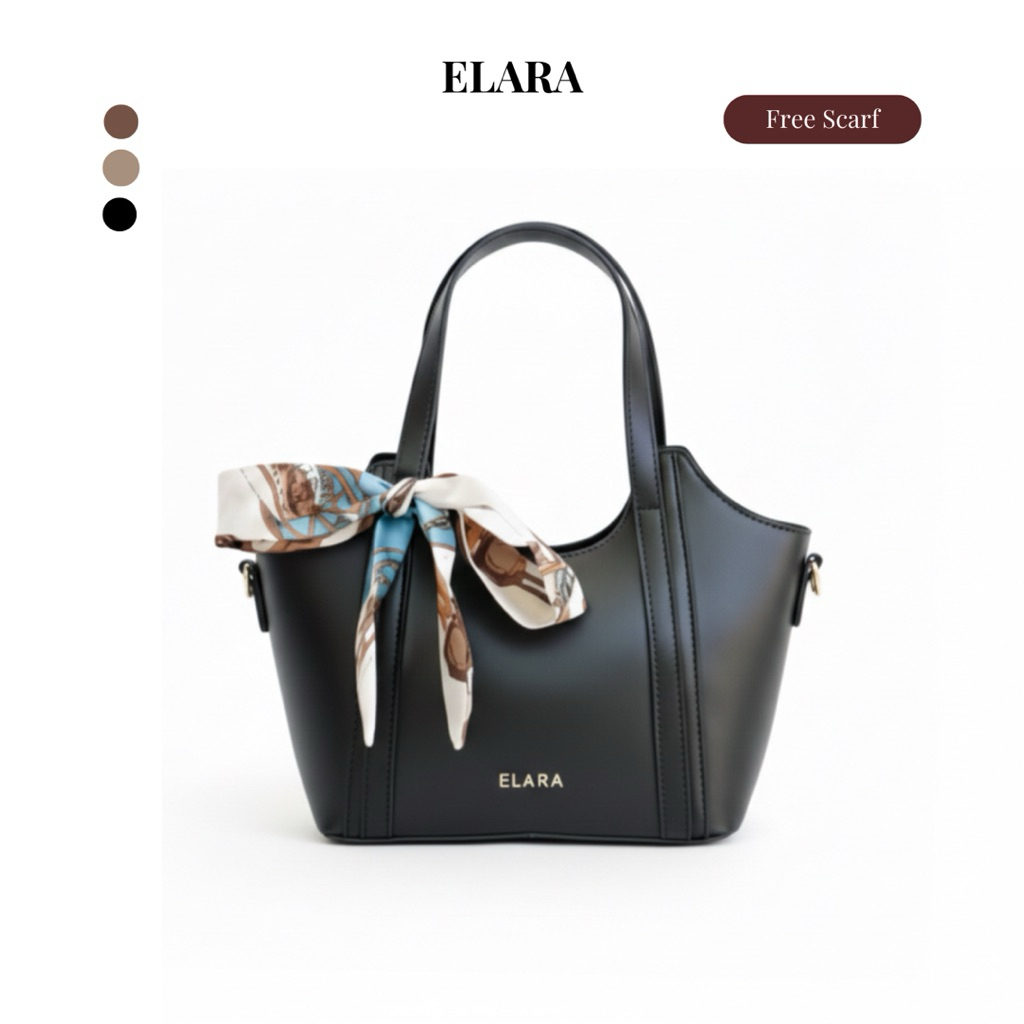 ELARA Kelly Bag Tas Selempang Wanita Kulit PU Coklat Aesthetic Formal Hangout Simpel Premium