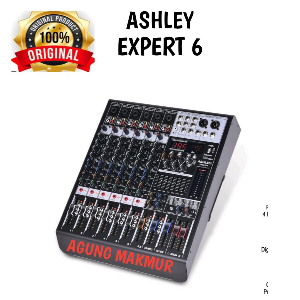 Mixer Ashley Expert-6 6 channel Original - Mixer Audio Ashley 6 channel expert 6