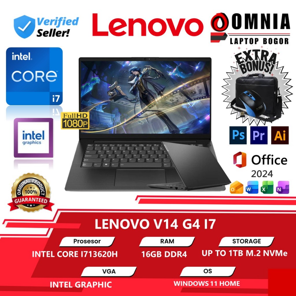 Laptop Lenovo V14 G4 i7 13620H 16GB 512GB SSD 14 inch FHD Windows 11